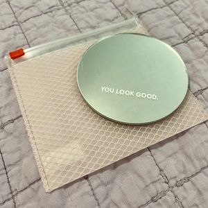 Limited edition Glossier Mirror with Pink Pouch